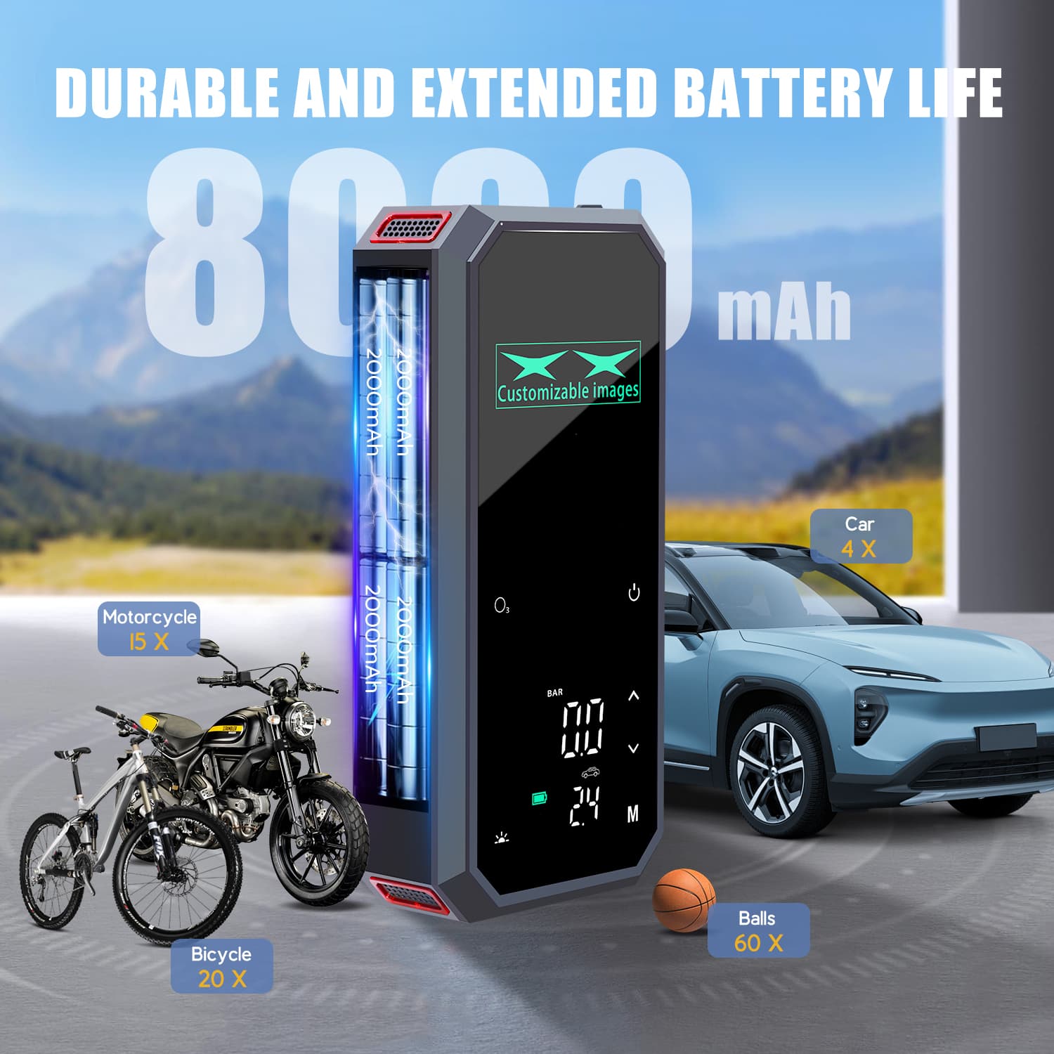 Portable Inflator 5-in-1  2